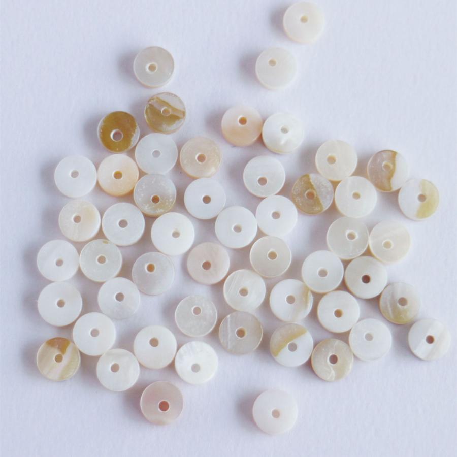 淡水パール 専門店】アクセサリーパーツ シェルビーズ ベージュ