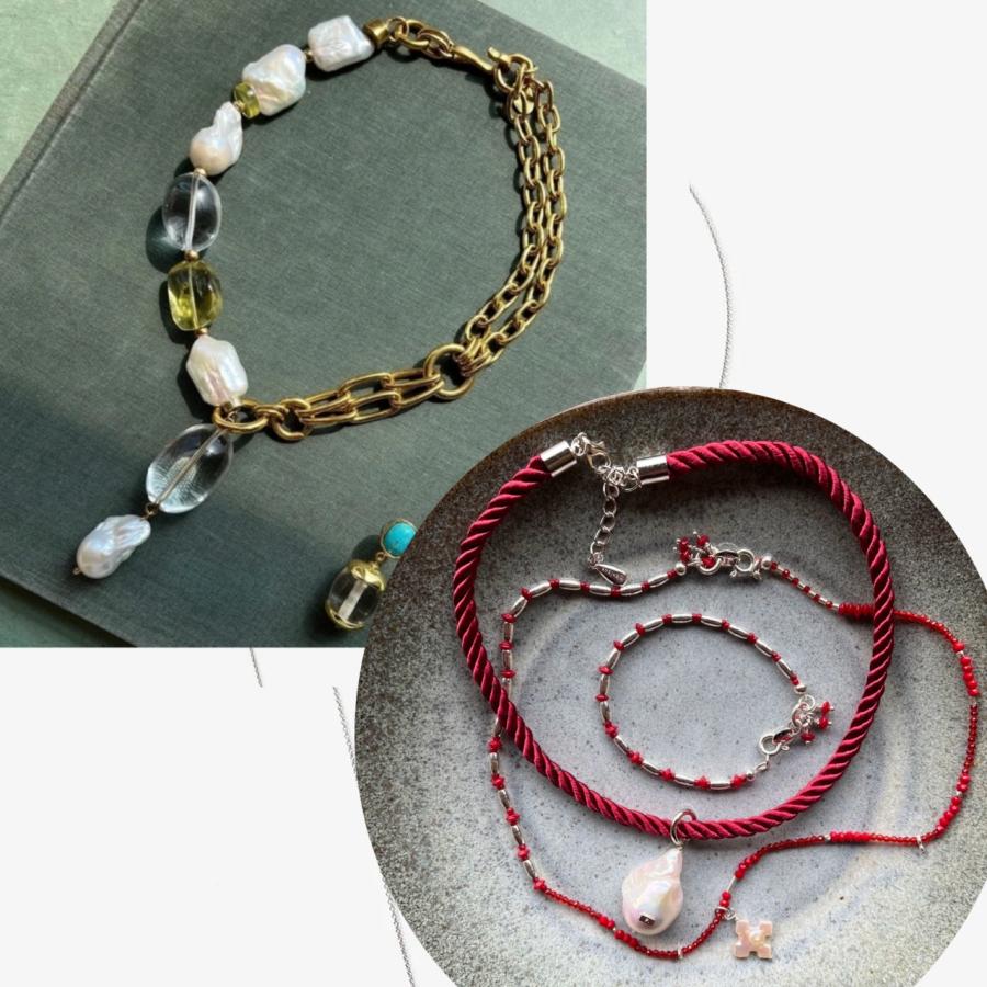 淡水パール 専門店】淡水パールパーツ 淡水パール バロック 連売り