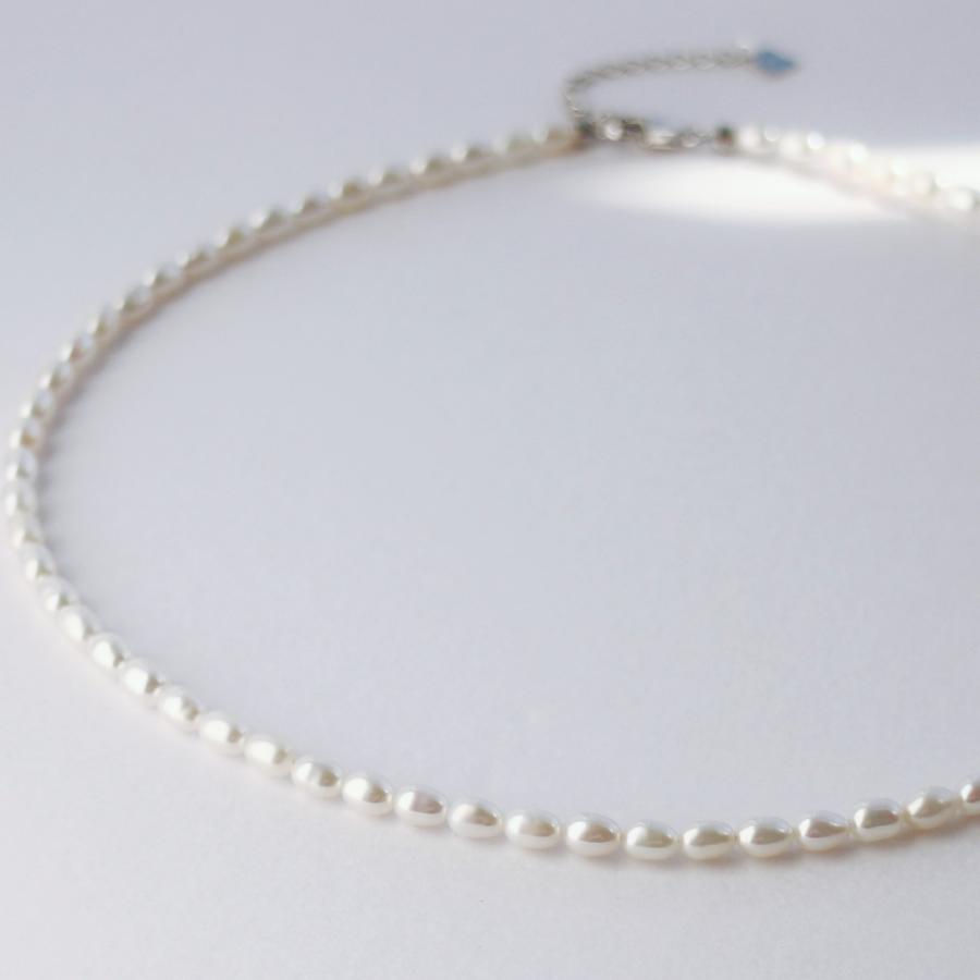 パールネックレス 本真珠 ベビーパールネックレス 3mm 4mm 淡水 パールネックレス 本真珠 ベビーパールネックレス 3mm 4mm 淡水