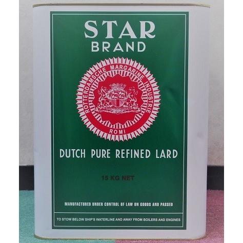 エーワンスター 純製ラード 豚脂 15kg オランダ産 一斗缶 業務用