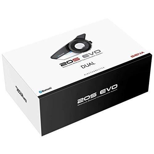 専門店Sena 20S EVO オートバイ用 Bluetooth 4.1 通信システム 先進的インターコム HDオーディオ ヘッドセット シャークフィ?