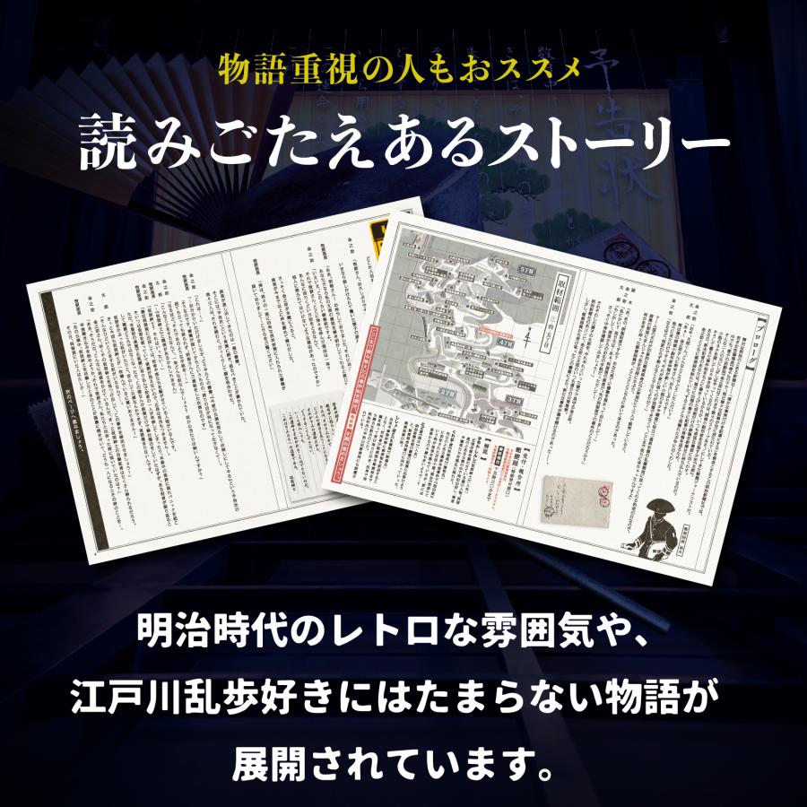 -謎解き-【6月人気No.3】明治謎解きアトラクション『江戸川乱歩の不完全な事件帖〜芝居小屋の怪人〜』バーチャル謎解きプログラム [送料ウエイト：1]｜takarushshop｜05