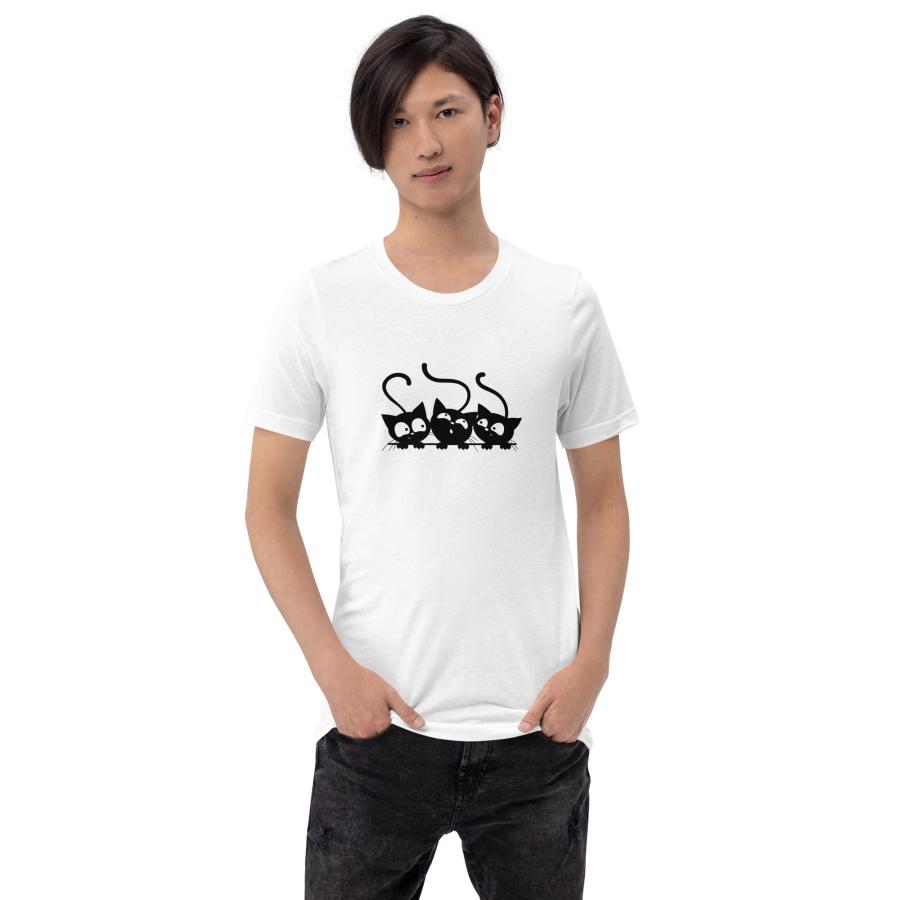 猫tシャツ ねこ 猫イラスト かわいいねこイラスト猫 猫Tシャツ かわいい猫 Tシャツおもしろ可愛い 猫柄 メンズ レディース半袖 送料無料｜takashirt｜08