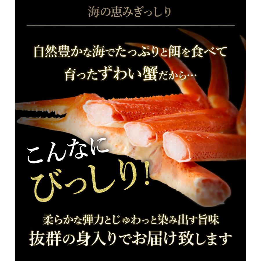 カニ かに 蟹 ズワイガニ ずわいがに 姿 3尾 特大 計2.4kg ボイル ずわい蟹 送料無料 1尾800g お年賀 御年賀 プレゼント ギフト 内祝｜takasui｜05