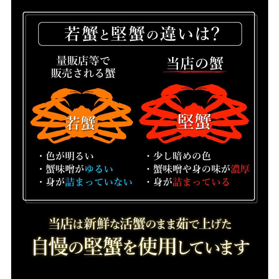 カニ かに 蟹 ズワイガニ ずわいがに 姿 3尾 特大 計2.4kg ボイル ずわい蟹 送料無料 1尾800g お年賀 御年賀 プレゼント ギフト 内祝｜takasui｜08