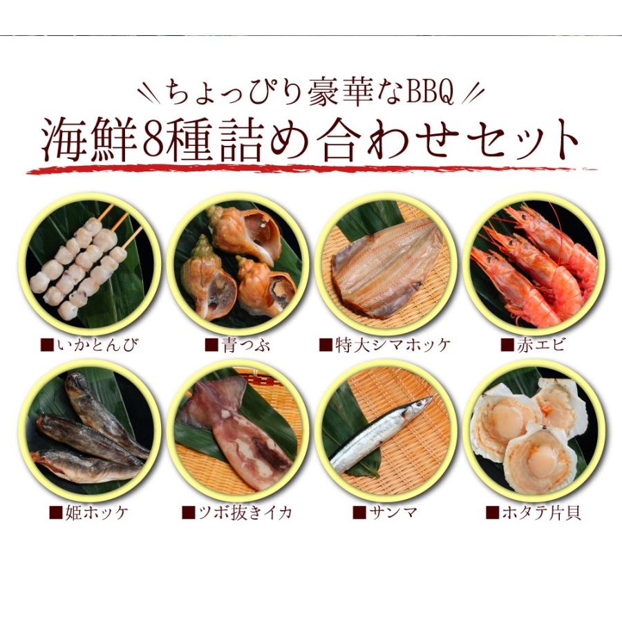 海鮮バーベキューセット 全8種 海鮮bbqセット 海鮮セット キャンプ Bbq 送料無料 お中元 敬老の日 お歳暮年末年始 ギフト 内祝 出産内祝い 北海道 さっぽろ朝市 高水yahoo 店 通販 Paypayモール
