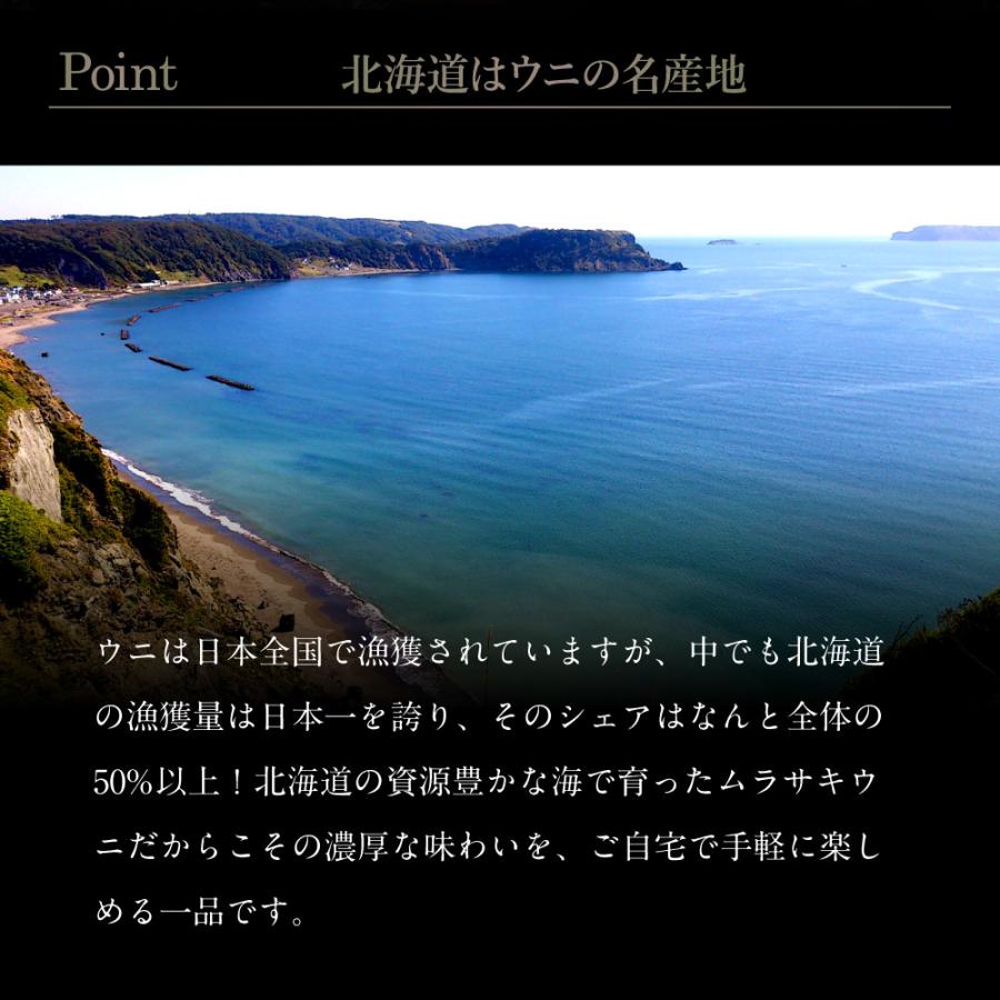 北海道プレミアム お中元 2023 お中元ギフト プレゼント 2023 ムラサキウニ 100g うに ウニ 塩水 北海道産 最高級 雲丹 訳あり じゃありません｜takasui｜03