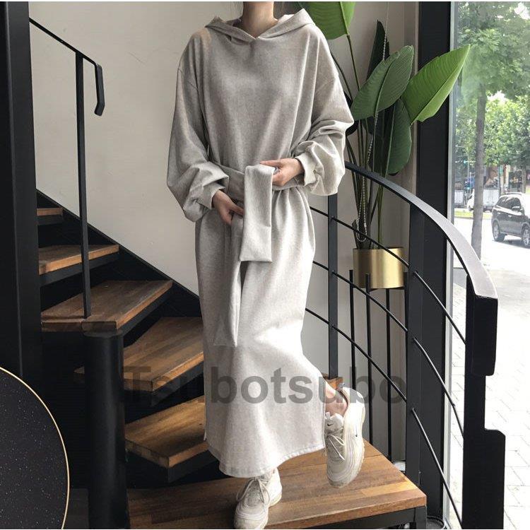 一部予約販売中 ワンピース レディース パーカーワンピース 長袖 ロングワンピ おしゃれ 着痩せ カジュアル 体型カバー 通勤 Ol お出かけ 春秋物 30代 40代 50代 60代コーデ Honeymoon Style