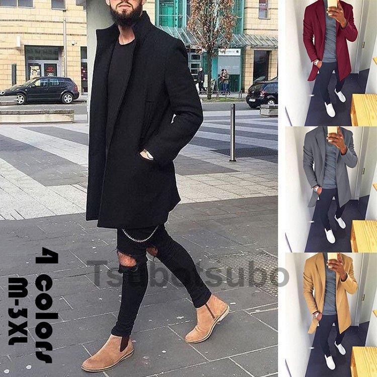 チェスターコート メンズ 無地 ビジネス ジャケット ラシャコート