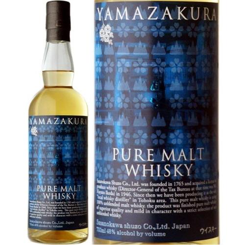 ピュアモルトウイスキー 48゜山桜 笹の川酒造 48度 700ml 瓶 箱付 