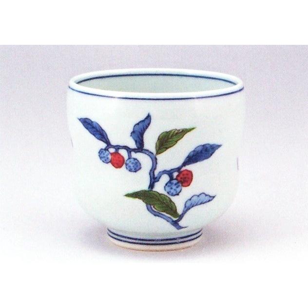 染錦茘枝文湯呑  高級 ギフト 和食器 genemon Gen-emon Kiln