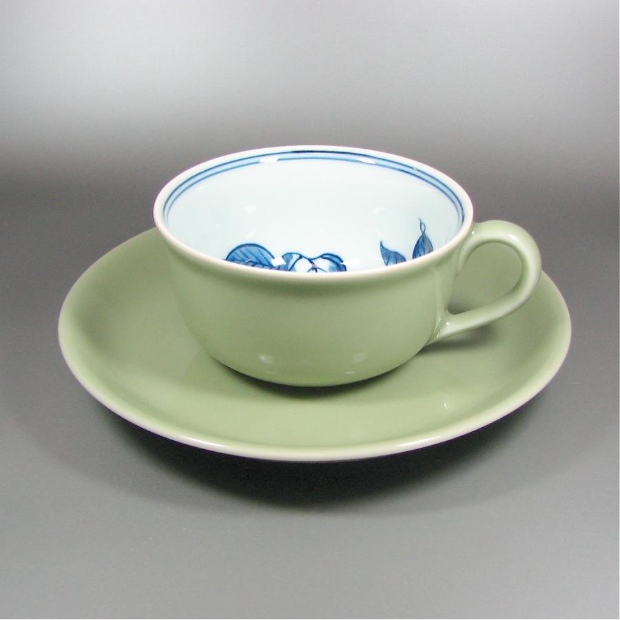 オープニング青磁木ノ葉文 碗皿 ローマ法王来日の晩餐会で使用された