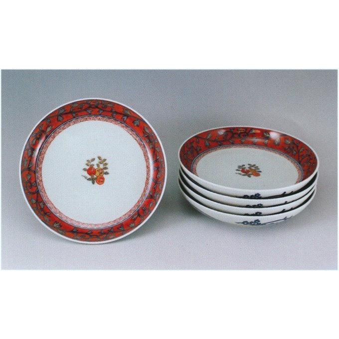 有田焼 源右衛門窯 古伊万里 染錦柘榴見込皿