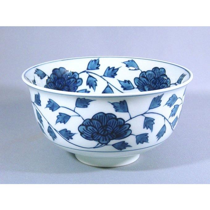 有田焼】【源右衛門窯】 染付牡丹唐草麺鉢【源右衛門】【古伊万里 ...