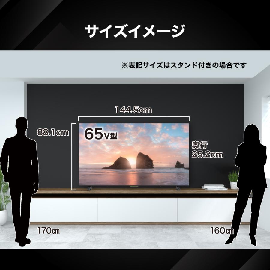 BLUEWIDE 65V型 4K HDR Google TV 液晶 テレビ チューナーレス