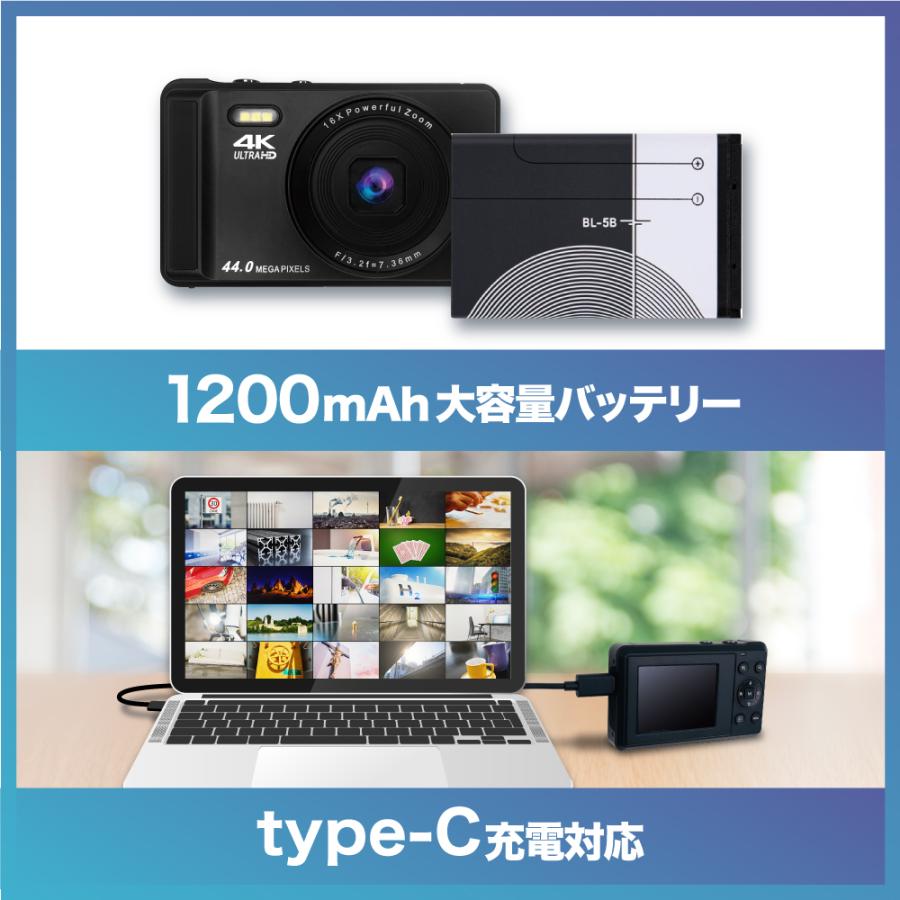 4K コンパクトデジタルカメラ ブラック Amazon | SACCONNECT コンパクト デジタルカメラ SCDC01-BK (4K