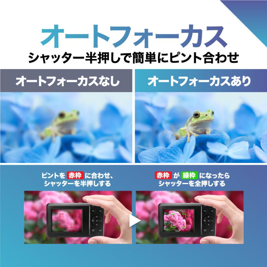 BLUEWIDE コンパクトデジタルカメラ 有効画素800万 4K動画