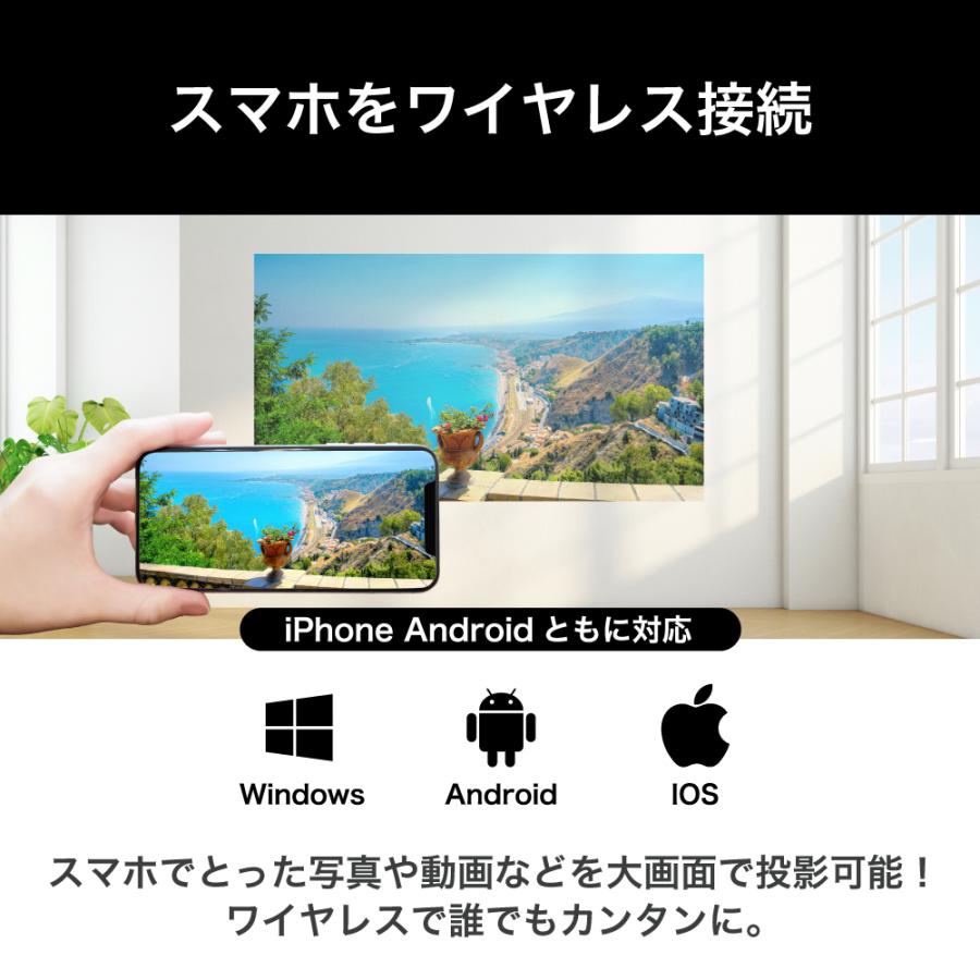 プロジェクター 120インチ Wi-Fi対応 Bluetooth搭載 1万輝度 プロジェクター 120インチ Wi-Fi対応 Bluetooth搭載 1万輝度
