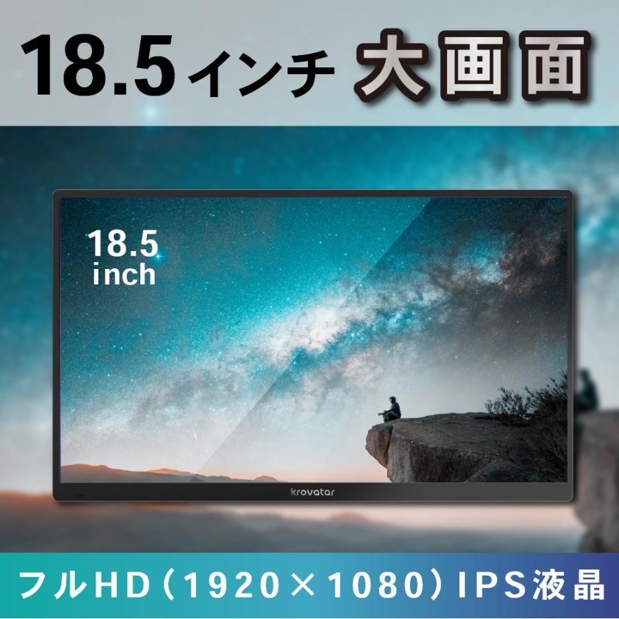 krovatar 18.5インチ ポータブルブルーレイプレーヤー FHD IPS液晶