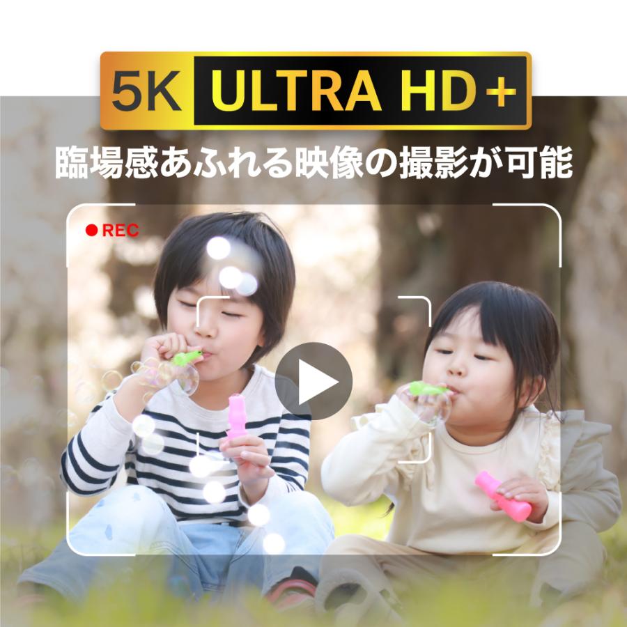 スリムカメラ ブラック 有効画素数1300万 5K動画 オートフォーカス