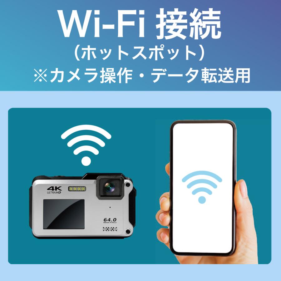 BLUEWIDE 防水コンパクトデジタルカメラ 防塵 耐衝撃 6400万画素 BLUEWIDE 防水コンパクトデジタルカメラ 防塵 耐衝撃 6400万画素