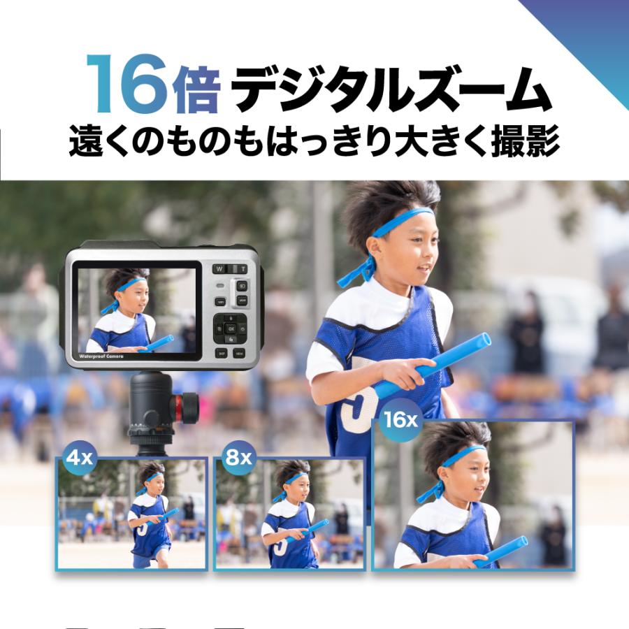 BLUEWIDE 防水コンパクトデジタルカメラ 防塵 耐衝撃 6400万画素 BLUEWIDE 防水コンパクトデジタルカメラ 防塵 耐衝撃 6400万画素