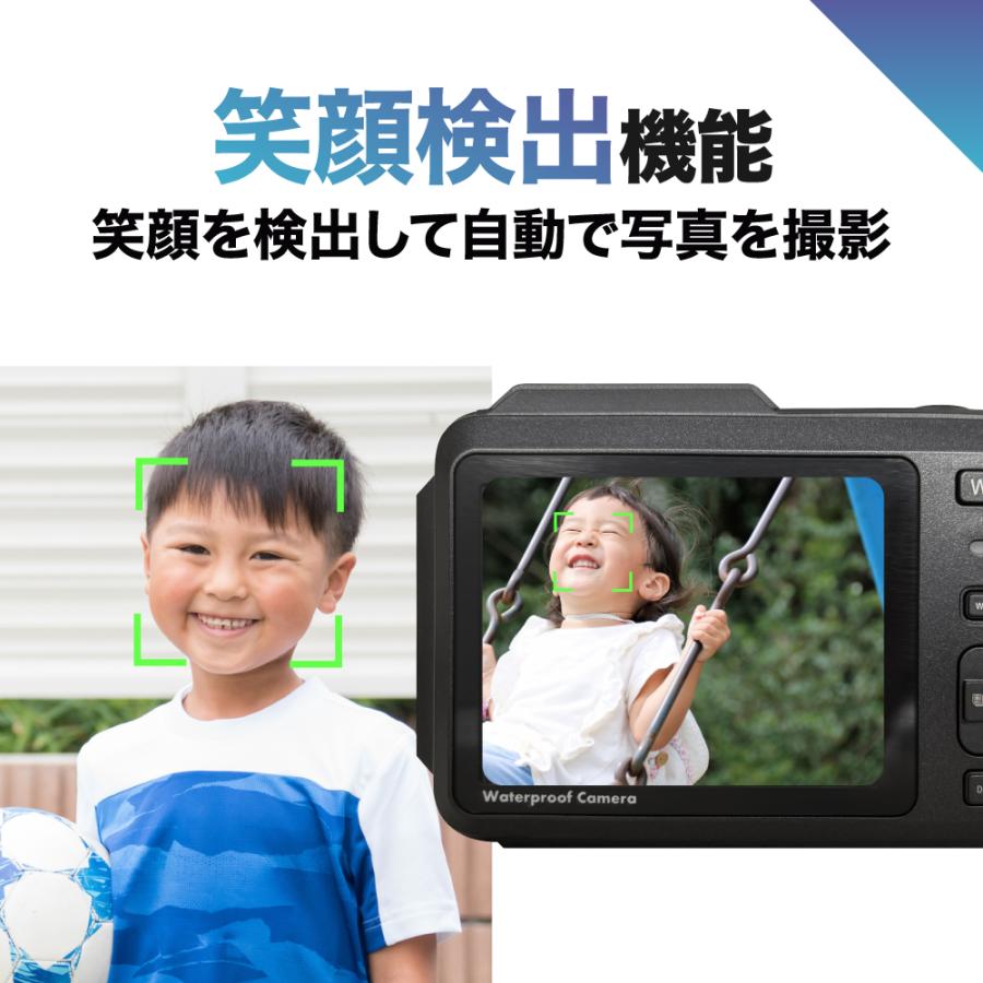 BLUEWIDE コンパクトデジタルカメラ ブラック 防水 防塵 IPX8 有効画素