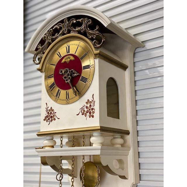 22861 J.WARMINK オランダ製 振り子時計 ホワイト デッド