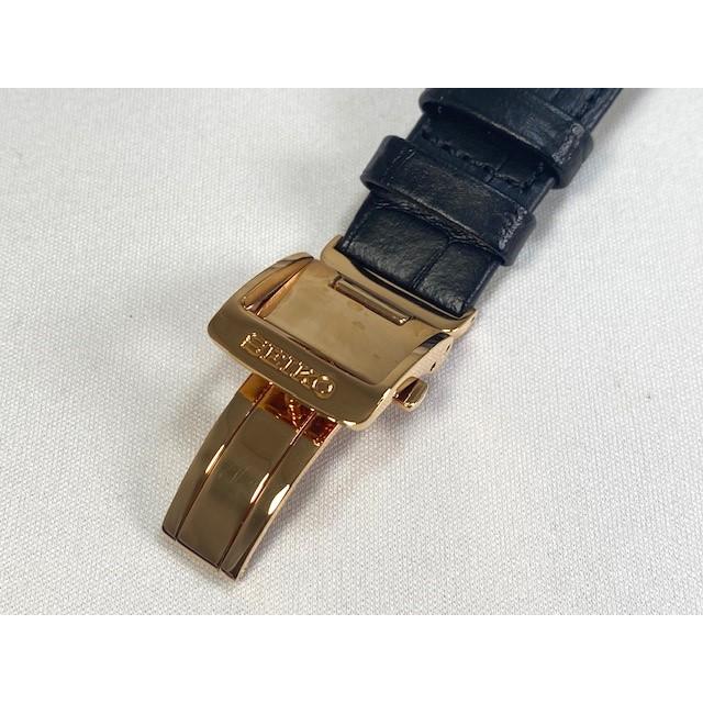 4A072PL SEIKO プルミエ 21mm 純正革ベルト カーフ型押し ブラック SNP084JC/7D48-0AL0他用 送料無料の画像