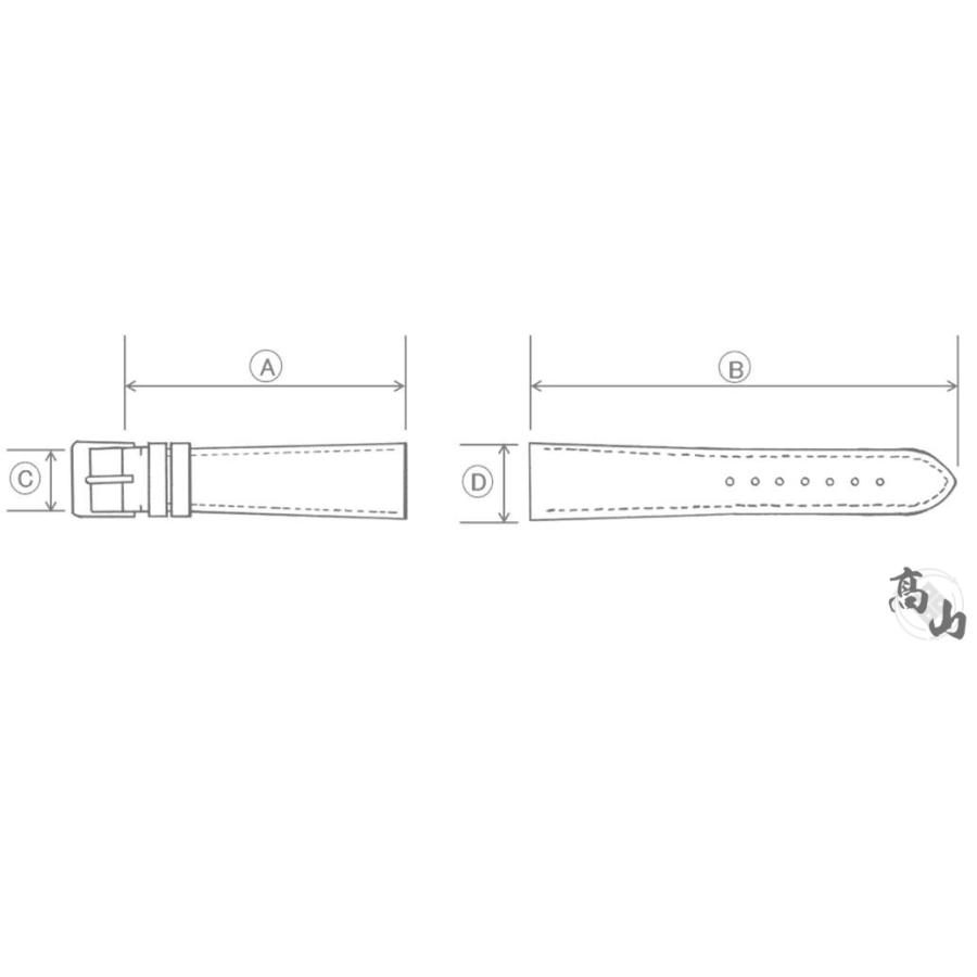 BUB015DP BAMBI バンビ 18mm 革ベルト コードバン 馬 ネイビー ネコポス送料無料｜takayama-watch｜09