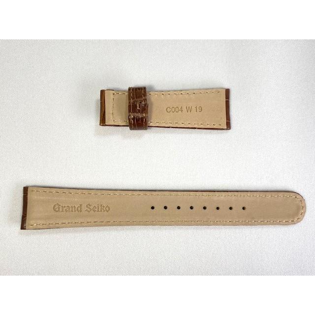 【極美品】Grand Seiko 19mm クロコダイル本革ベルト Dバックル Grand Seiko C004014J9 SEIKO グランドセイコー 19mm 純正革