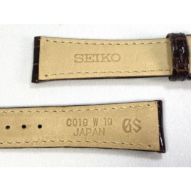 C01901229 SEIKO グランドセイコー 19mm 純正革ベルト クロコダイル こげ茶 SBGR092/9S65-00N0用 ネコポス送料無料｜takayama-watch｜04