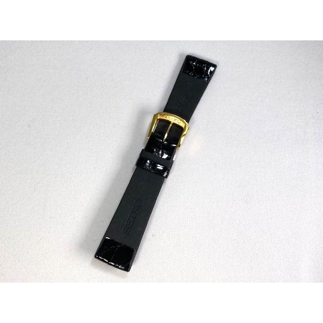 SEIKO（セイコー） DA30 SEIKO 18mm 純正革ベルト サイドワニ ブラック