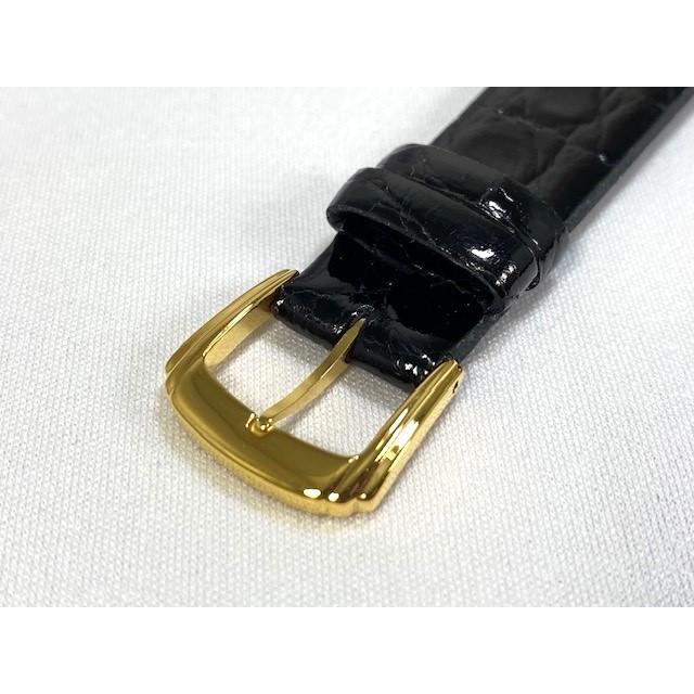 SEIKO（セイコー） DA30 SEIKO 18mm 純正革ベルト サイドワニ ブラック