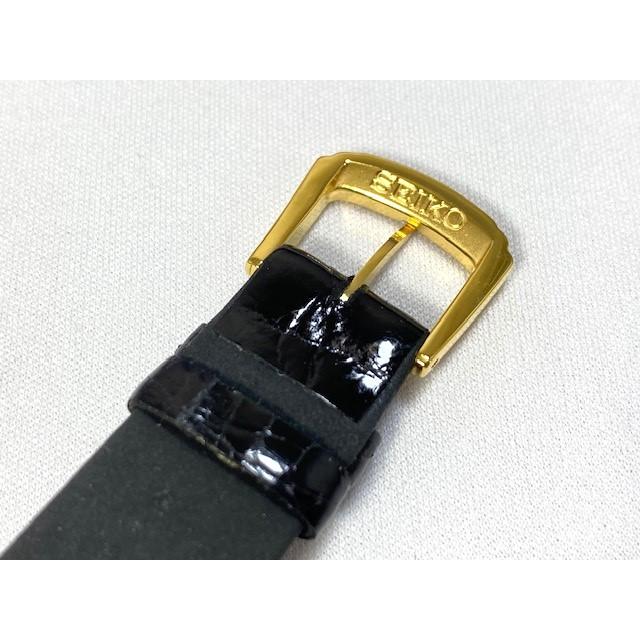 SEIKO（セイコー） DA30 SEIKO 18mm 純正革ベルト サイドワニ ブラック