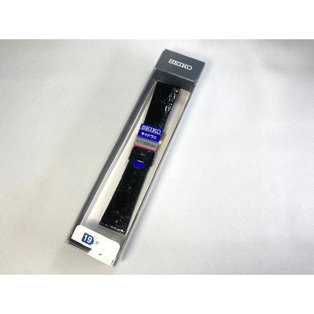 SEIKO（セイコー） DA31 SEIKO 19mm 純正革ベルト サイドワニ ブラック