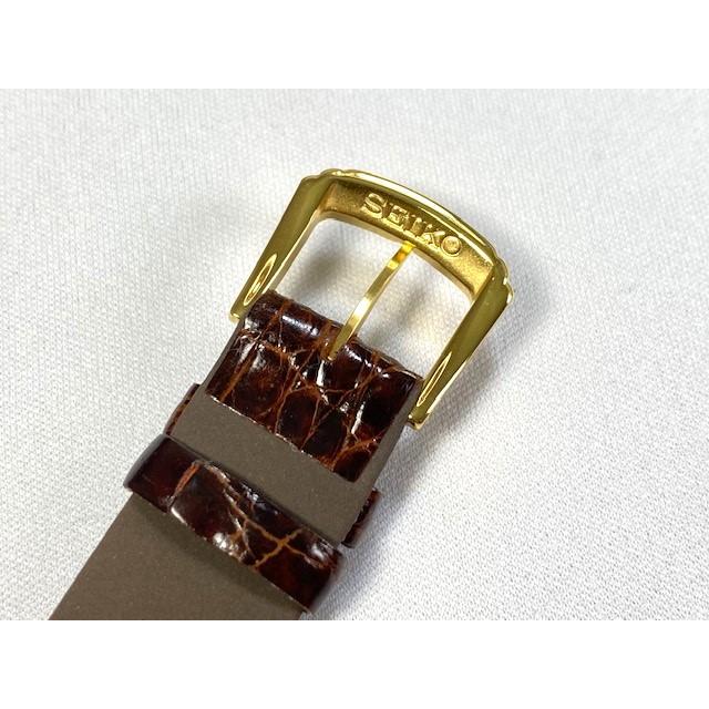 SEIKO（セイコー） DA41 SEIKO 18mm 純正革ベルト サイドワニ こげ茶