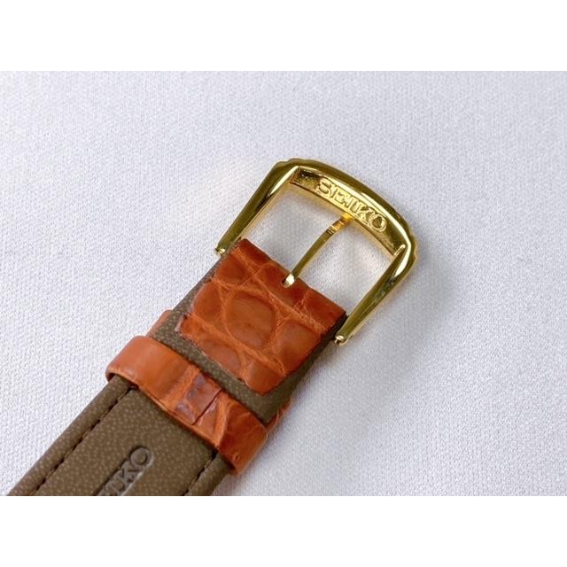 DEL6 SEIKO セイコー 19mm 純正革ベルト クロコダイル 茶 ネコポス送料