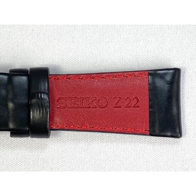 SEIKO DFT0AZ スピリット 22mm 純正革ベルトバックル付 ブラック SEIKO DFT0AZ スピリット 22mm 純正革ベルトバックル付 ブラック