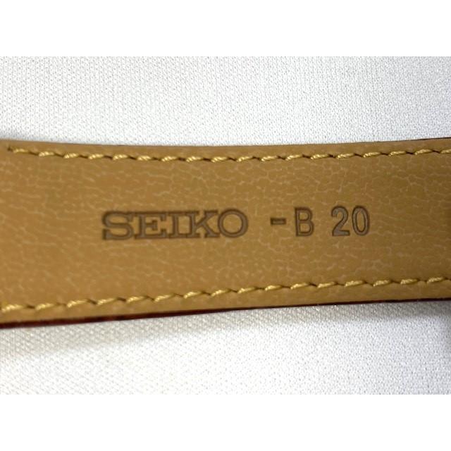 SEIKO（セイコー） DG43JB SEIKO 20mm 純正革ベルト 牛革 ワニ型押し