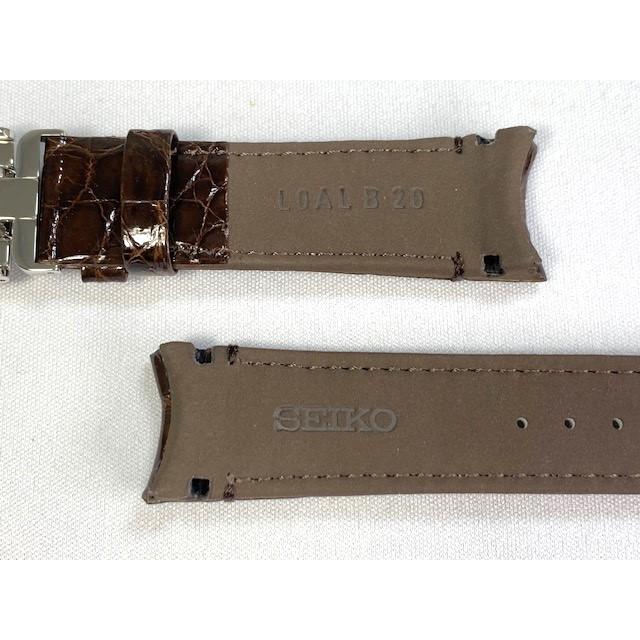 L0AL011J0 SEIKO ブライツ 20mm 純正革ベルト クロコダイル ブラウン SDGC025/6R21-00W0用 ネコポス送料無料｜takayama-watch｜04