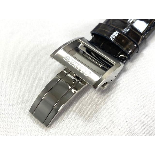 L0BG012J9 SEIKO アストロン 24mm 純正革ベルト クロコダイル ブラック SBXA038/7X52-0AK0用 送料無料｜takayama-watch｜05