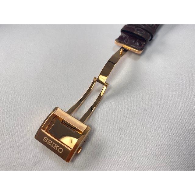 L0CK013P9 SEIKO アストロン 22mm 純正革ベルト クロコダイル ブラウン SBXB096/8X22-0AG0他用 ネコポス送料無料 