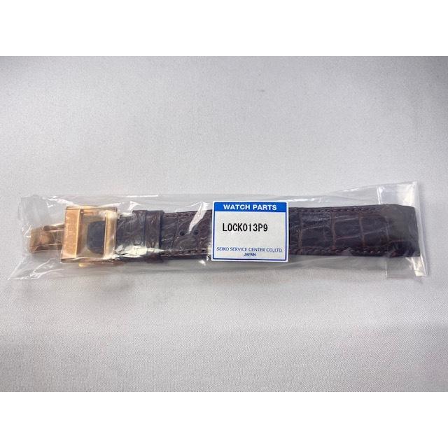 L0CK013P9 SEIKO アストロン 22mm 純正革ベルト クロコダイル ブラウン SBXB096/8X22-0AG0他用 ネコポス送料無料 