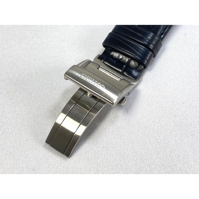 L0H7011J9 SEIKO プレザージュ 20mm 純正革ベルトバックル付 クロコダイル ブラック SARW035/6R27-00L0他用 ネコポス送料無料｜takayama-watch｜05