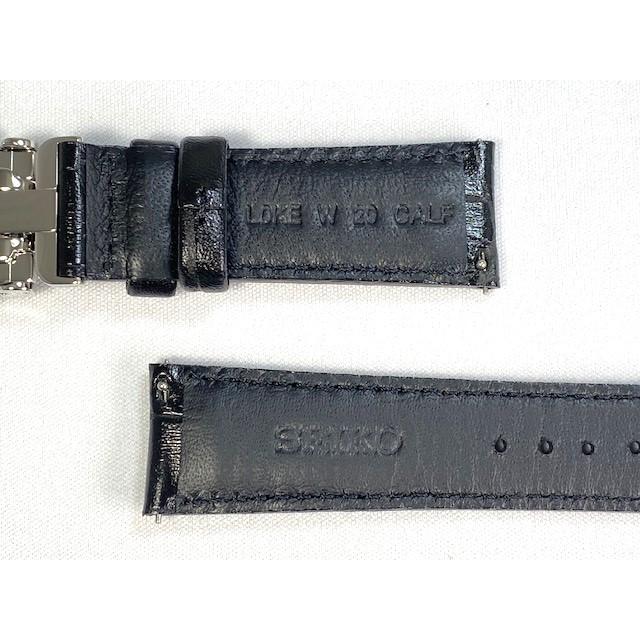 L0KE02AJ0 SEIKO プレザージュ 20mm 純正革ベルトバックル付 カーフ ブラック SARJ005/6R5J-00B0用 送料無料｜takayama-watch｜04