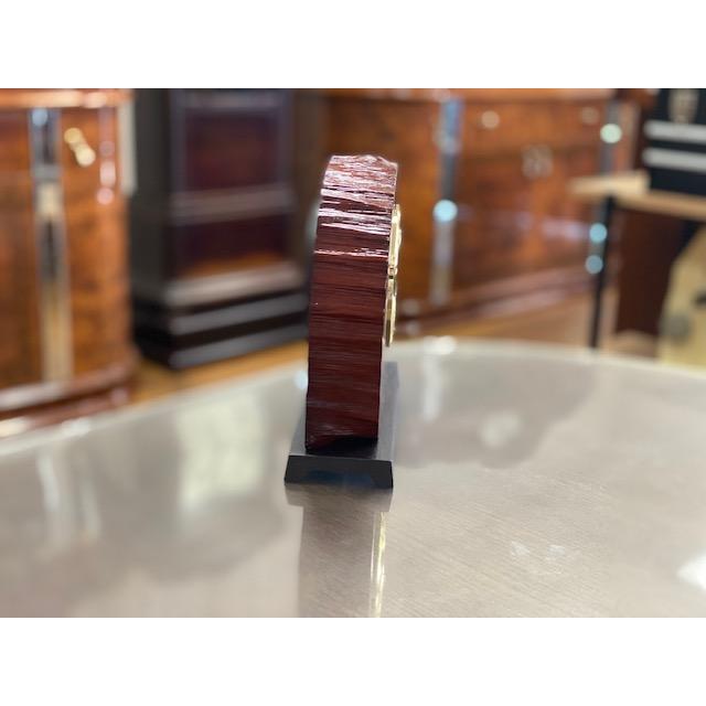 SEIKO QZ456B セイコー 置時計 クオーツクロック 茶色 年輪