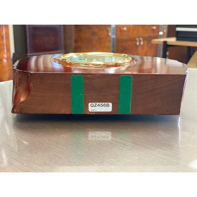 SEIKO QZ456B セイコー 置時計 クオーツクロック 茶色 年輪