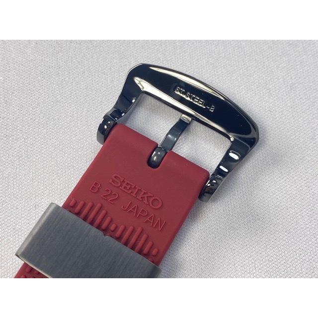 R01X035M9 SEIKO プロスペックス 22mm 機動戦士ガンダム40周年記念 シャア 純正シリコンバンド レッド SBDX029用 送料無料の画像