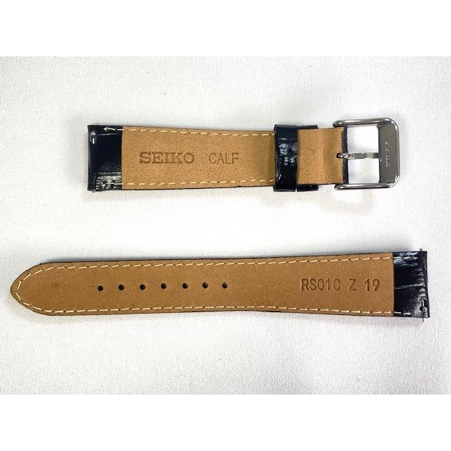 SEIKO（セイコー） RS01C19BK SEIKO 19mm 純正革ベルト カーフワニ型